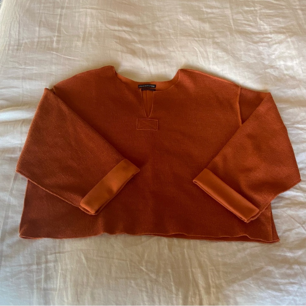 Orange cropped sweater
